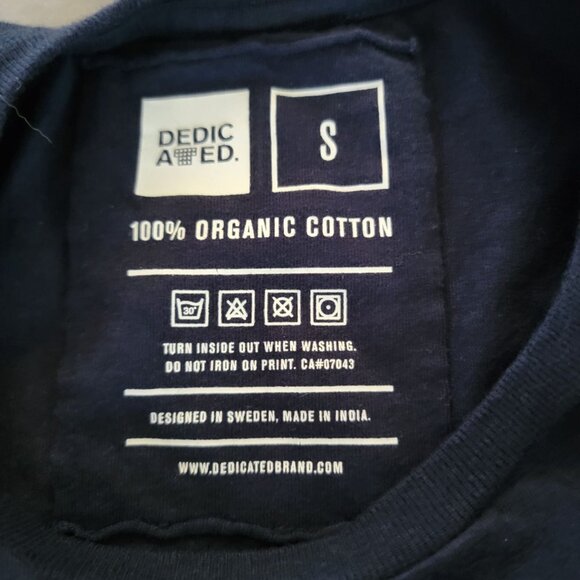 Dedicated T-shirt Stockholm Bicycle Mens Small Navy - Picture 2 of 2